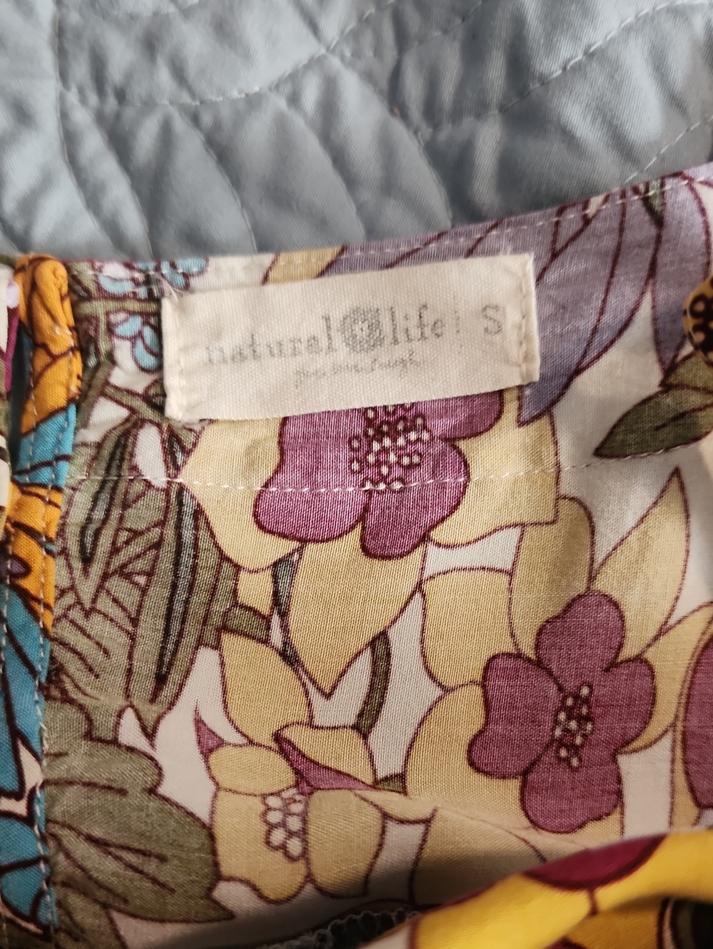 Natural Life Size Small Floral Boho Maxi Dress - Picture 5 of 6